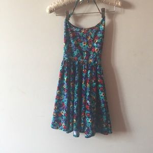 Floral stretch halter dress from American Apparel